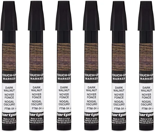 Miniatura 20 de AD Marker Chartpak - Marcadores de retoque de marco de madera, Tri-Nib, juego de 9 colores de veta de madera, 1 cada uno (FTM9)