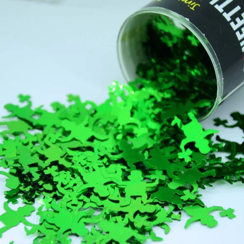 Miniatura 10 de Confeti Shamrock 1/4" Verde - Paquete al por menor #9075 QS0