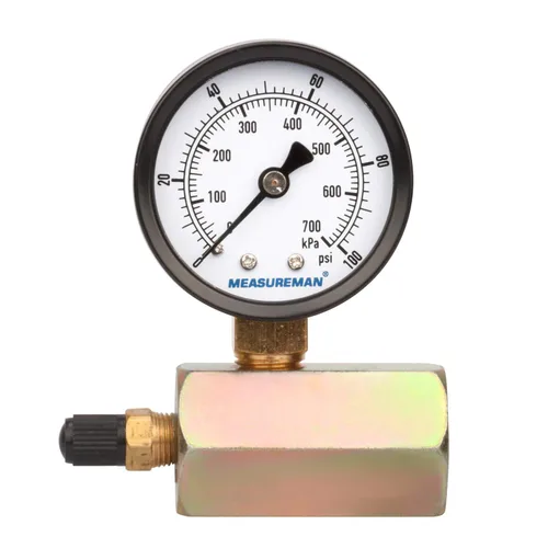 Miniatura 13 de MEASUREMAN Conjunto de medidor de presión de gas de latón de 2", conexión FNPT de 3/4", 0-30 psi/kpa, +/-3-2-3% de precisión