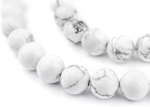 Miniatura 51 de The Bead Chest Cuentas de Jade Blanco Mate Redondas (8mm): Piedra Preciosa Orgánica Redonda Esférica de Energía con Poder de Sanación para Hacer