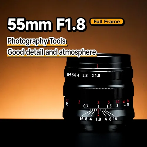 Miniatura 2 de Brightin Star 55mm F1.8 de marco completo con enfoque manual para cámaras sin espejo Sony E Mount, lente fija estándar de gran apertura, compatible