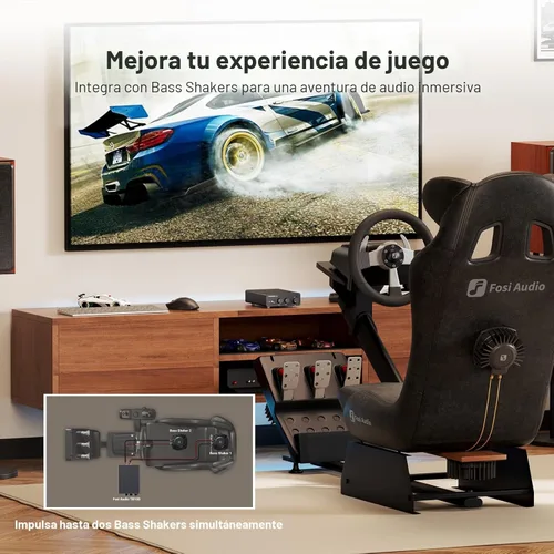 Miniatura 3 de Fosi Audio TB10D Amplificador Estéreo de 2 Canales, Clase D Mini Amplificadores de Potencia Integrados 600W para Altavoces Pasivos/Bass Shaker