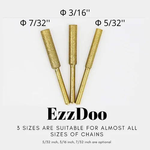 Miniatura 7 de EzzDoo Brocas afiladoras de motosierra recubiertas de titanio, ruedas de afilado de alta dureza para afiladores eléctricos de motosierra