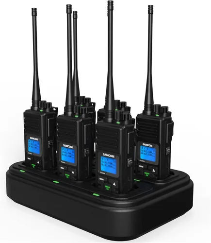 Miniatura 8 de SAMCOM Walkie Talkie Radio bidireccional de largo alcance de 5 vatios recargable con micrófono parlante, radios de 2 vías SAMCOM de alta resistencia