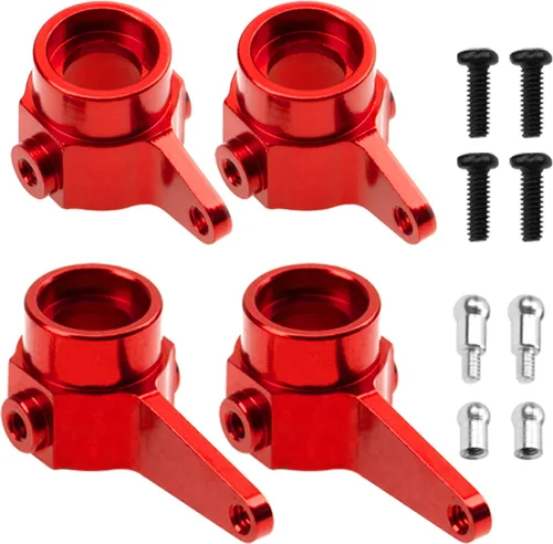 Miniatura 2 de Kit de nudillos de dirección de metal, brazo de suspensión con brazos en A, amortiguadores y neumáticos de varilla de enlace trasero, piezas
