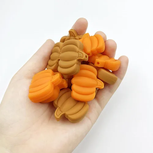 Miniatura 6 de 16 cuentas de calabaza de silicona para festivales, cuentas focales en forma de calabaza para manualidades, cuentas focales para bolígrafos