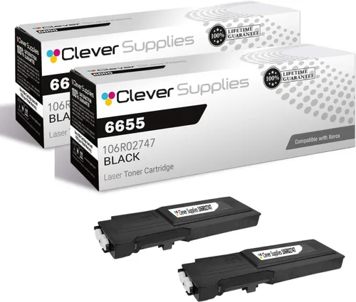 Miniatura 72 de CS compatible Xerox Phaser 6510/WorkCentre 6515 (106r03480) 2 cartuchos de tóner negro para Phaser 6510, WorkCentre 6515 2 negro