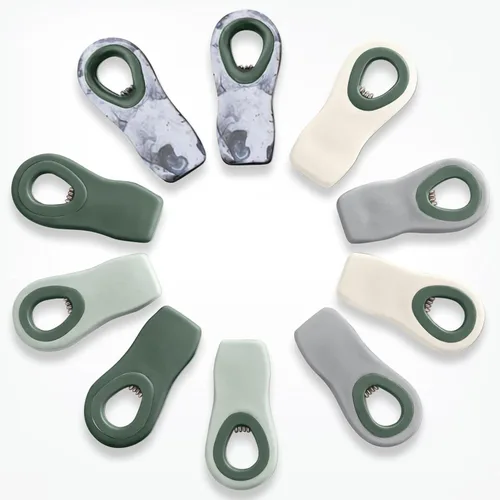 Miniatura 12 de COOK WITH COLOR Clips para bolsas de chips con imán para almacenamiento de alimentos con agarre hermético para bolsas de pan, bolsas de aperitivos