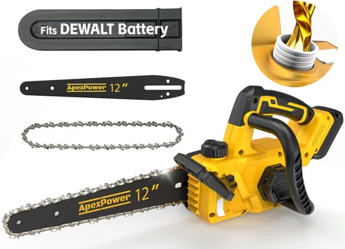 Motosierra eléctrica sin escobillas de 12 pulgadas, inalámbrica, para batería Dewalt de 20 V, motosierra compacta con corte potente de 44.3 pies/S,