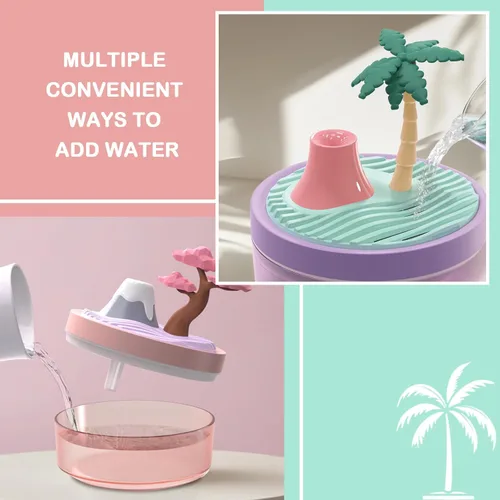 Miniatura 4 de Mini Humidificador Lindo 320mL con Vapor Frío con 2 Modos de Niebla, para Hogar/Cuna/Oficina, Mini Humidificador de Aire Portátil, humidificador 1