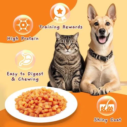 Miniatura 7 de Jungle Calling Golosinas suaves de pollo para gatos y perros, aperitivos masticables naturales sin granos para recompensas de entrenamiento