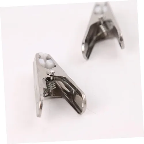Miniatura 7 de TIDTALEO Pinzas de ropa clásicas de plata de acero inoxidable para colgar la ropa