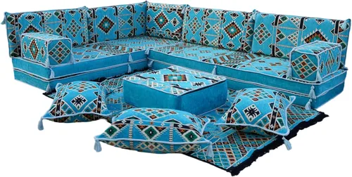 Miniatura 34 de arabicsofa Juego de sofás árabes tradicionales en forma de L - Sofás seccionales marroquíes - Asientos Majlis orientales para sala de estar