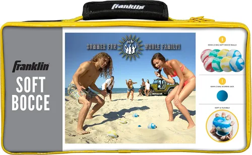 Miniatura 4 de Franklin Sports Juego de bolas de petanca — 8 bolas de petanca para todo tipo de clima y 1 pallino — Juego de playa, patio, césped o fiesta al aire