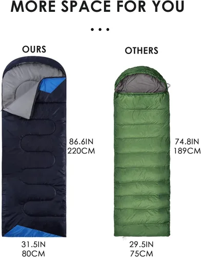 Miniatura 3 de Sleeping Bags for Adults Backpacking Lightweight Waterproof- Cold Weather Sleeping Bag for Girls Boys Mens for Warm Camping Hiking Outdoor Travel