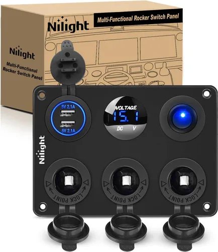 Miniatura 9 de Nilight Enchufe Dual para Encendedor de Cigarrillos 12V, Salida de Energía para Encendedor de 2 Encendedores, Divisor de Enchufe Doble Impermeable