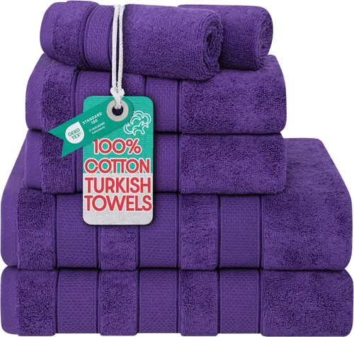 Miniatura 41 de American Soft Linen - Juego de toallas de mano Salem, 4 unidades de lujo de 600 GSM, 100 % algodón para baño, toallas de 13 x 13 pulgadas de mano
