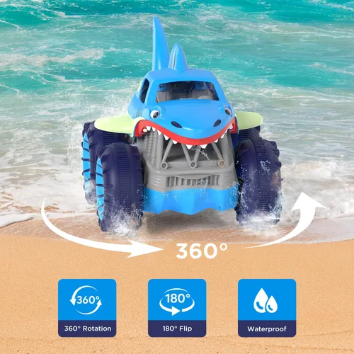 Miniatura 3 de MaxTronic Auto de control remoto de carga directa rápida, autos RC anfibios recargables con 2.4 Ghz 4WD todo terreno, impermeable, a control remoto