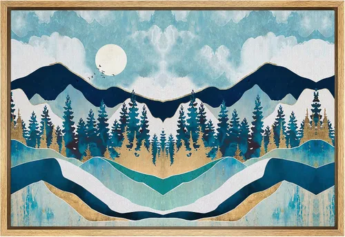 Miniatura 32 de SIGNFORD Lienzo Enmarcado Impresión Arte de Pared Océano Pastel Luz del Sol Puesta de Sol Horizonte Naturaleza Vida Silvestre Ilustraciones Arte