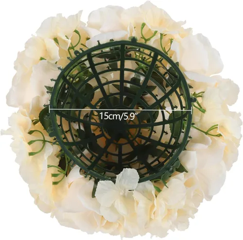 Miniatura 3 de DONSU Ramo de bolas de flores, 10 bolas de flores falsas de 11.8 pulgadas de diámetro, arreglos artificiales para el hogar, boda, centro de mesa