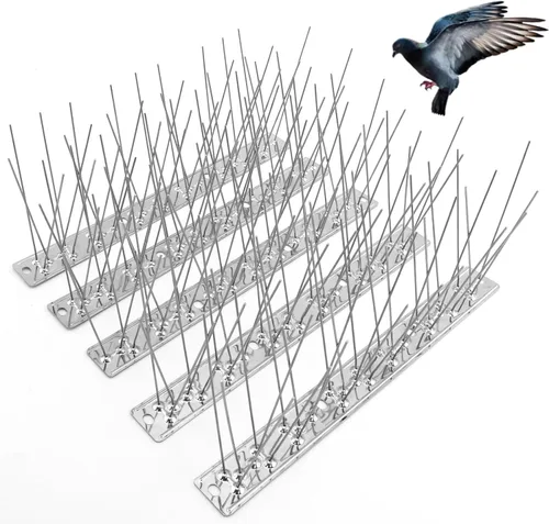 REMIAWY - Púas para palomas y pájaros pequeños, púas disuasorias para exteriores para mantener alejadas a las ardillas y gatos, alambre de acero