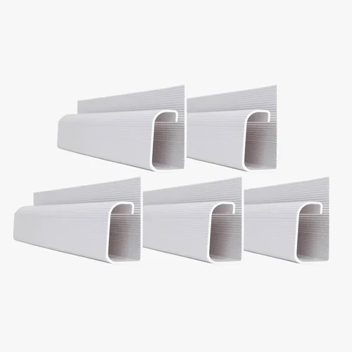 Miniatura 8 de Simple Cord - Paquete de 5 cables de canal J de 16 pulgadas para debajo del escritorio, organizador de cables adhesivo fácil de instalar