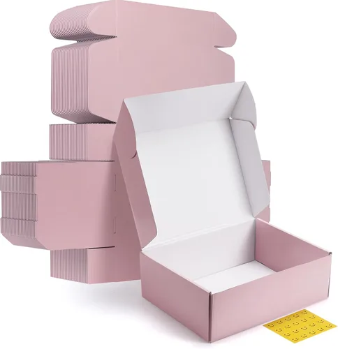 Miniatura 45 de HORLIMER Paquete de 40 cajas de envío de 5 x 5 x 5, caja de cartón corrugado blanco para correo, embalaje, pequeñas empresas