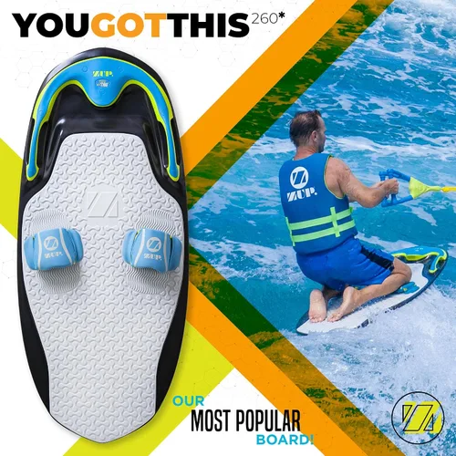Miniatura 2 de ZUP You Got This Board, All-in-One Kneeboard, Wakeboard, Wakeskate y Wakesurf Board para todas las edades, modelos de 160 y 260 Negro