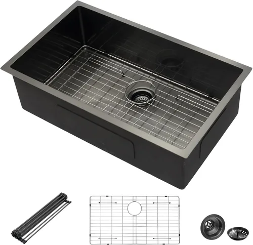 Miniatura 14 de Mocoloo Fregadero de barra de montaje inferior de 15 pulgadas, fregadero de cocina pequeño de 15 x 15 pulgadas, calibre 18, de acero inoxidable