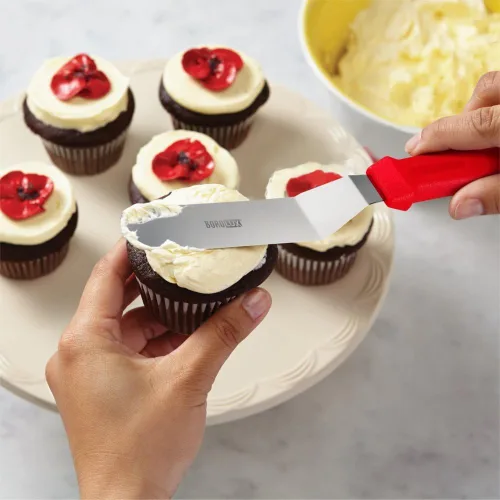 Miniatura 5 de Emopeak Espátulas para decoración de tartas, cuchillo de glaseado más suave de acero inoxidable, juego de 3