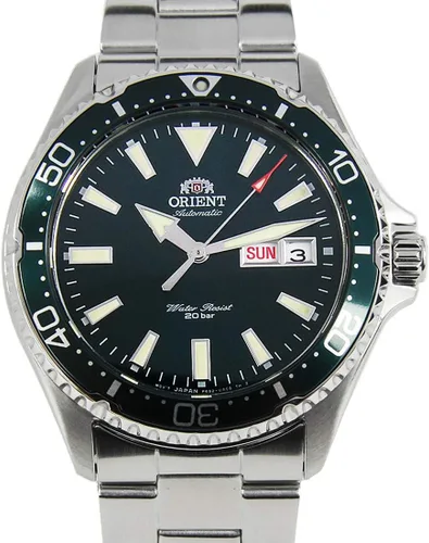Miniatura 2 de Orient Reloj automático de 656.2 ft para hombre con esfera verde pulsera de acero RA-AA0004E, Verde, Moderno
