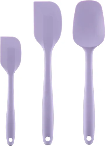 Miniatura 6 de Juego de espátulas de silicona, espátula de goma, cuchara y espátulas para hornear resistentes al calor de 600 °F (Aqua 3)
