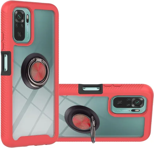 Miniatura 2 de Funda compatible con Xiaomi Poco M5s 4G, compatible con Redmi Note 10 4G / Note 10S 4G / Note 11 SE (India), funda para teléfono 3 en 1, color rojo