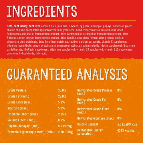 Miniatura 3 de Stella & Chewy's Alimento Crudo Liofilizado para Perros para la Salud Digestiva - Bocados de Cena de Carne de Res Alimentada con Pasto - Solución