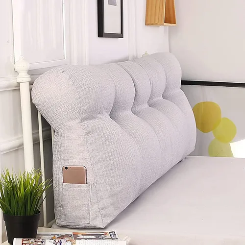 Miniatura 10 de Almohada lumbar rectangular perfecta, almohada grande para cabecero, soporte de posicionamiento de cama, cojín de cabecera de lectura para cama