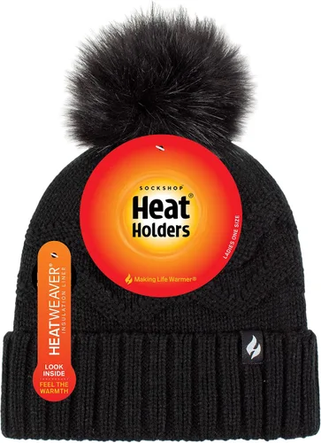 Miniatura 2 de HEAT HOLDERS Gorro de invierno con pompones de piel para mujer