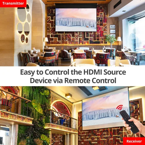 Miniatura 5 de SIIG Extensor HDMI 4K sobre Cat6, 164 pies, paso IR y salida de video, HDCP 2.2, audio de 5.1 canales, reducción de escala automática, protección