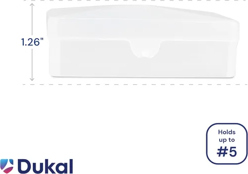Miniatura 2 de Dukal SB01C Dawn Mist Caja de jabón de plástico translúcido 2 1/2 "x 3.14", paquete de 100