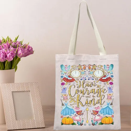 Miniatura 6 de BWWKTOP Bolso de lona de Cenicienta de princesa con cuentos de hadas, regalo para fanáticos, tener coraje y sé amable