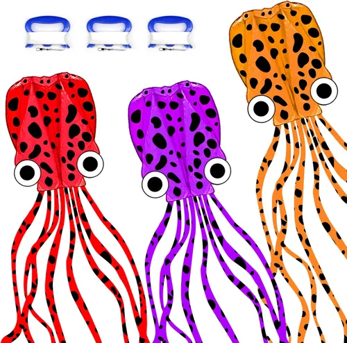 Miniatura 13 de Mint's Colorful Life Octopus Kite for Kids and Adults, Large 3D Software Octopus Kites with Long Tails, Huge Easy Flyer Kites for Beach Trip Family