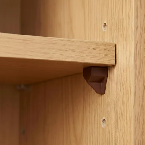 Miniatura 4 de Rok Hardware - Juego de 20 soportes para estantes de 0.197 in, color marrón, clavija de acero para armario de cocina, estantes de libros