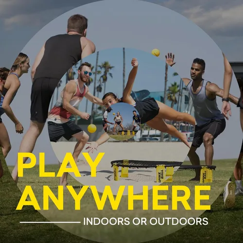 Miniatura 4 de Spikeball Kit estándar de 3 pelotas - Juego para el patio, la playa, el parque, interiores