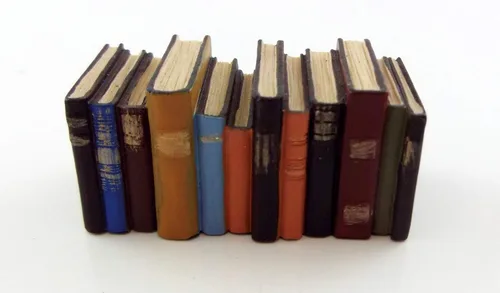 Miniatura 2 de Houseworks, Ltd. Muñecas Casa Miniatura Estudio Biblioteca Oficina Accesorio Fila de Viejos Libros desgastados