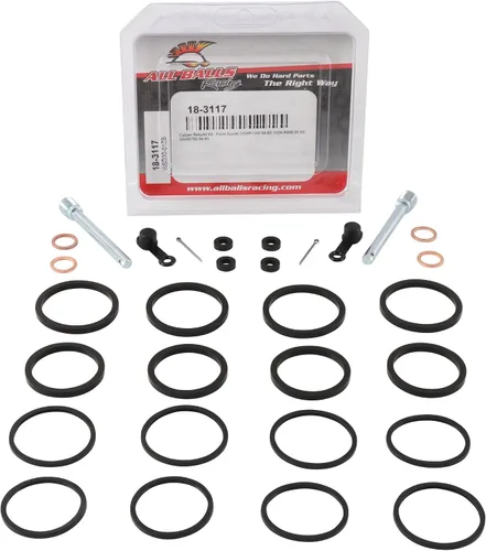Miniatura 3 de All Balls Racing 18-3117 Kit de reconstrucción de pinza delantera compatible con/repuesto para Suzuki GSX-R 1100 1989-1992, GSX-R 600 1992-1993