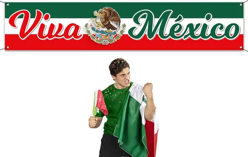 Miniatura 3 de Nepnuser Viva - Cartel de valla de México, decoración mexicana, Día de la Independencia, 16 de septiembre, cartel de jardín para patio delantero