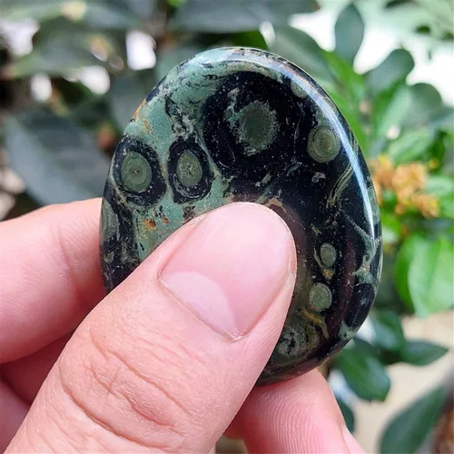 Miniatura 3 de Fekuar Piedra de cristal de jaspe kambaba natural, piedra de preocupación para el pulgar, tallada a mano, piedras de bolsillo de lágrima de cristal