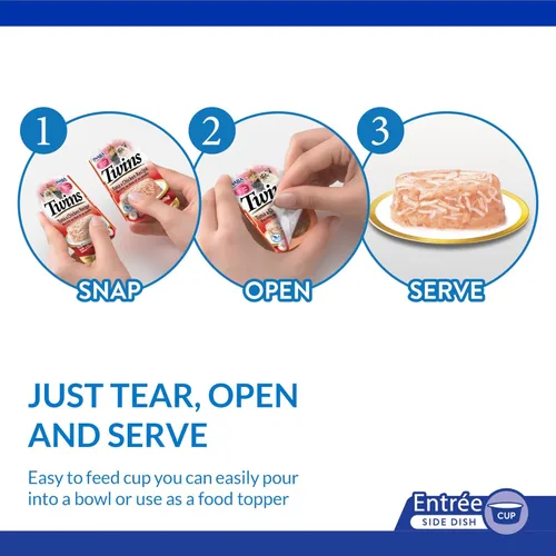 Miniatura 5 de INABA Gemelos para gatos, plato de gelée de pollo rallado y caldo con extracto de té verde, 1.23 onzas por porción, 16 porciones, receta de atún