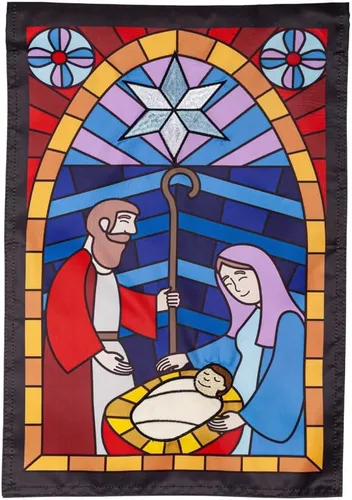 Miniatura 8 de Evergreen Flag Bandera de Jardín con Aplique de Cardenal en Pinos 12 x 18 Pulgadas Bandera de Jardín Navideña de Doble Cara para Exteriores