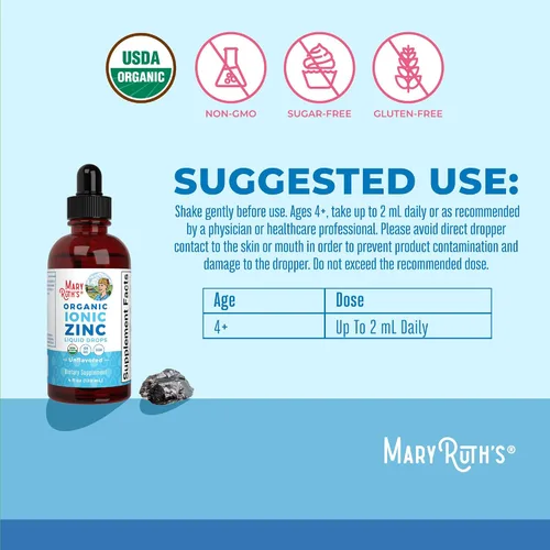 Miniatura 3 de Suplementos de zinc para apoyo inmunológico Suplemento de zinc líquido Zinc iónico para niños Edades de 4 a 13 Sulfato de zinc Suplemento