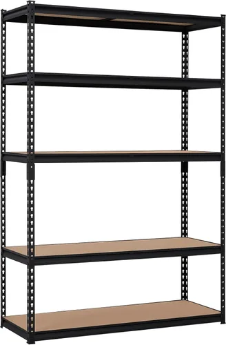 Miniatura 8 de GarveeHome Estantes de almacenamiento resistentes, 5 niveles de 48 x 24 x 72 pulgadas, estantería de almacenamiento ajustable para garaje, estante